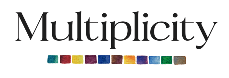 Multiplicity Magazine logo with color blocks